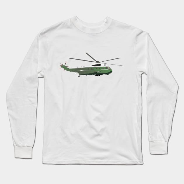 Marine One Helicopter Long Sleeve T-Shirt by NorseTech